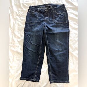 Lane Bryant Women's dark wash capris